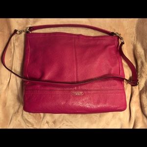 Hot Pink Leather Coach Bag